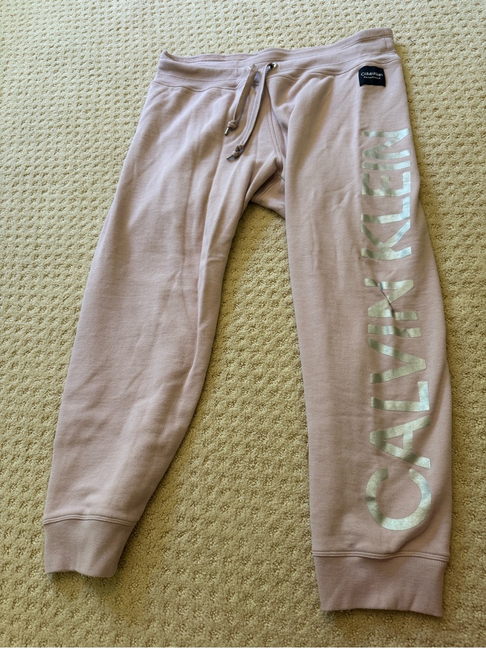 Calvin Klein Pale Pink Logo Joggers